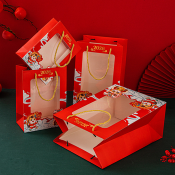 Sac de hârtie cadou cu fereastră transparentă + Origine: Yiwu, Zhejiang; Confecție: imprimare color; Imprimare logo: Disponibil; Disponibilitate: gata de utilizare + personalizabil; Material: carton alb