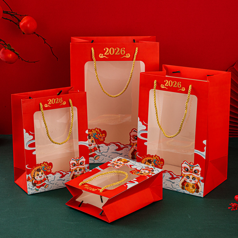 Sac de hârtie cadou cu fereastră transparentă + Origine: Yiwu, Zhejiang; Confecție: imprimare color; Imprimare logo: Disponibil; Disponibilitate: gata de utilizare + personalizabil; Material: carton alb