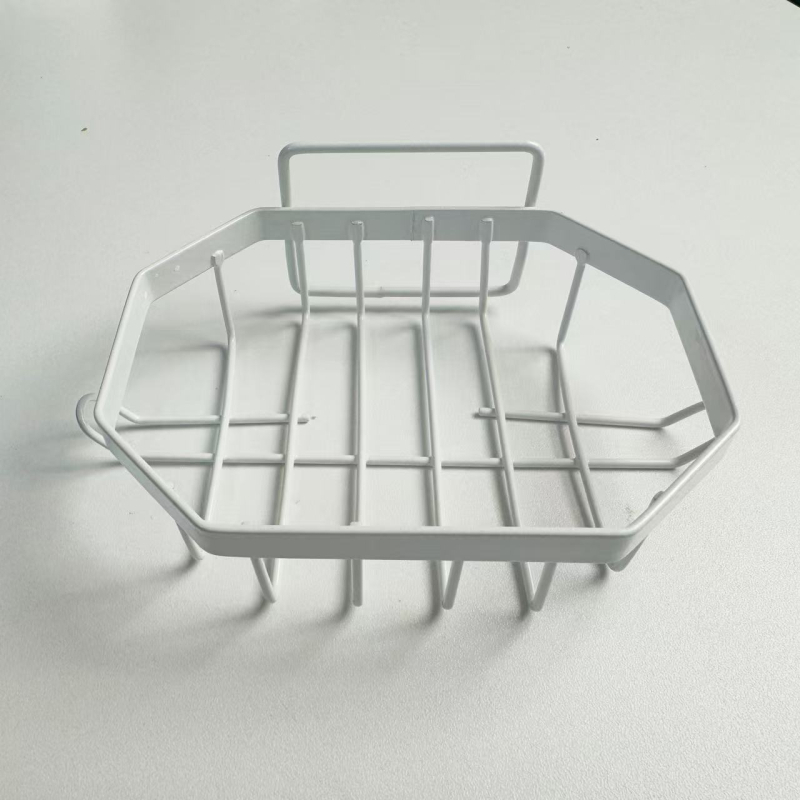 Raft de depozitare triunghiular fără găuri, montat cu ventuză, din oțel carbon, 1 etaj, pentru machiaj, baie și bucătărie, economisește spațiul