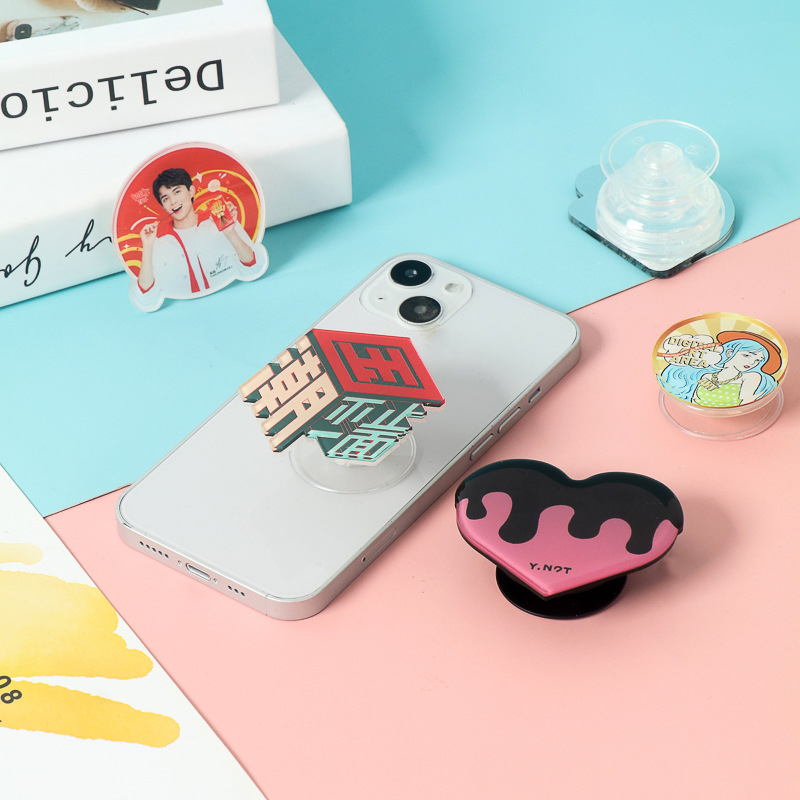 Držač za telefon u karikaturalnom stilu, plastični materijal, mogućnost prilagodbe