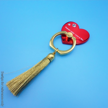 Držač za prsten na telefon, srcolikog oblika, cinkovog legura, rotirajući univerzalni stalak