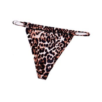 Costum de baie trei piese, imprimeu leopard cu plasă, top căptușit, poliester 82% / căptușire 18%, greutate 190 g