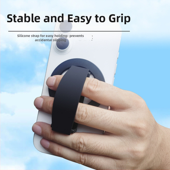 Držač za telefon s rotirajućim magnetskim prstenom i silikonskom narukvicom od aluminijske legure