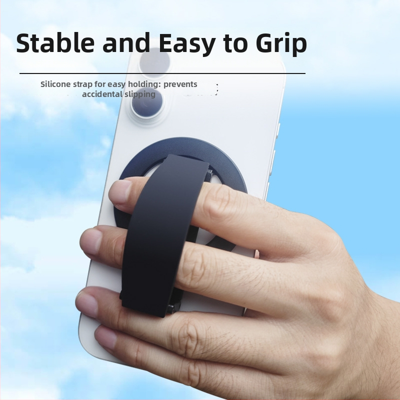 Držač za telefon s rotirajućim magnetskim prstenom i silikonskom narukvicom od aluminijske legure