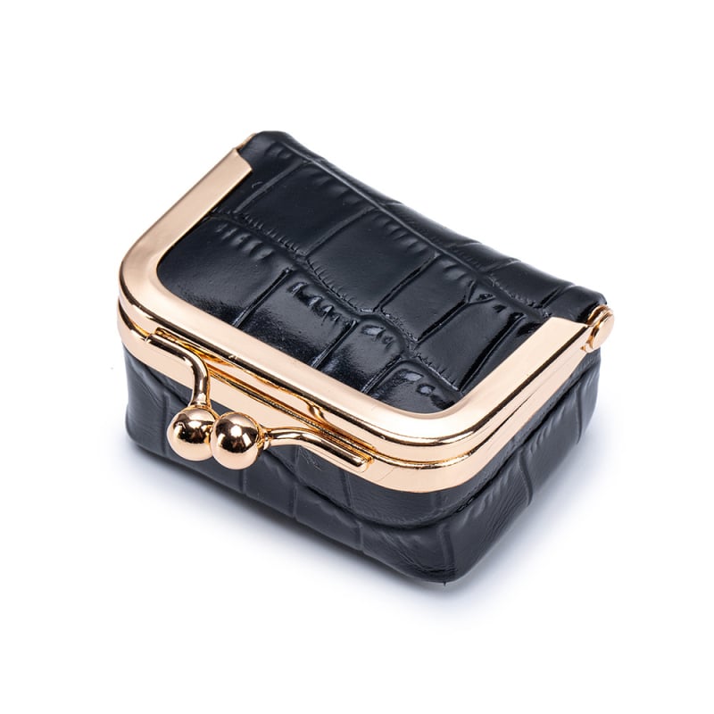 Portofel pentru monede și cutie de bijuterii din piele naturală, din piele de vițel prim-strat, căptușeală din poliester, pentru femei