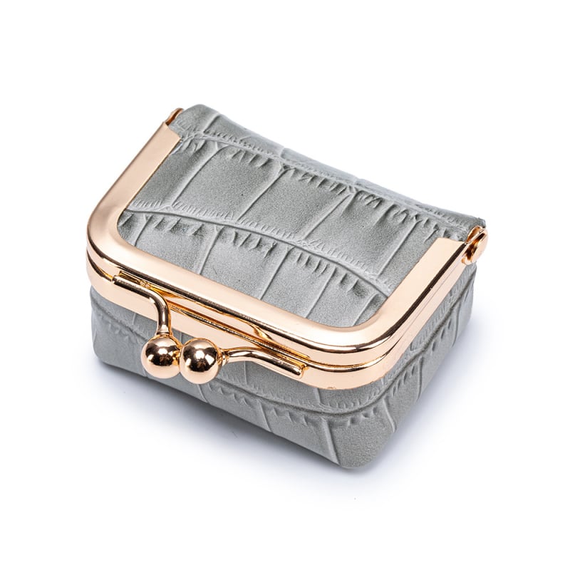 Portofel pentru monede și cutie de bijuterii din piele naturală, din piele de vițel prim-strat, căptușeală din poliester, pentru femei