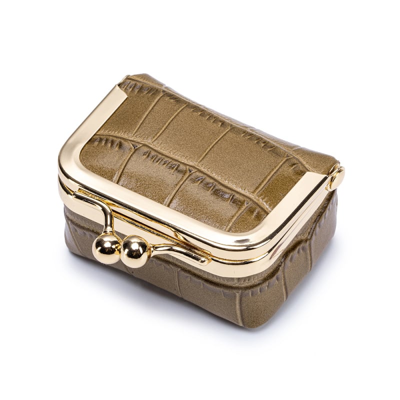 Portofel pentru monede și cutie de bijuterii din piele naturală, din piele de vițel prim-strat, căptușeală din poliester, pentru femei