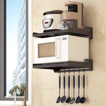 Nástenný stojan na mikrovlnnú rúru — kov, značka Love Carrie, model Microwave oven rack, štýl moderná jednoduchosť, spracovanie: prispôsobené vzorky