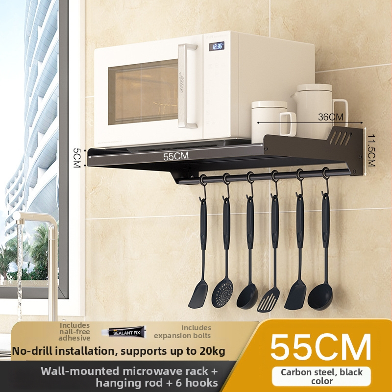 Nástenný stojan na mikrovlnnú rúru — kov, značka Love Carrie, model Microwave oven rack, štýl moderná jednoduchosť, spracovanie: prispôsobené vzorky