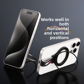 Metalni držač za telefon s prstenom i magnetskim stalkom za stolom, univerzalni dizajn