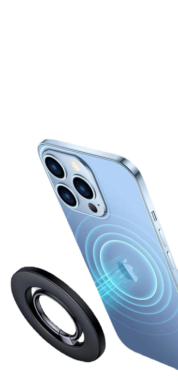 Bežični nosač za telefon s magnetskim prstenom – iLYQ, Model 053101, Materijal: plastika + cinkova legura + magnet