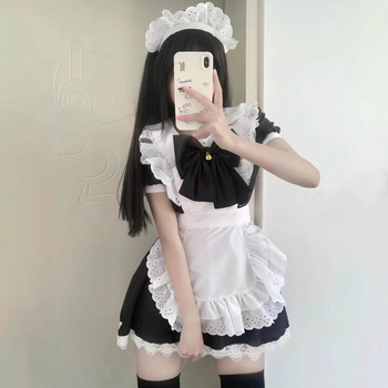 Japanski stil Lolita haljina-služavka za cosplay, pamuk-poliester smjesa, proljeće 2025