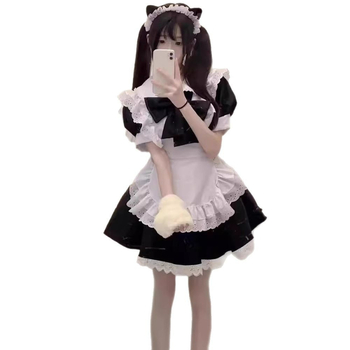 Japanski stil Lolita haljina-služavka za cosplay, pamuk-poliester smjesa, proljeće 2025