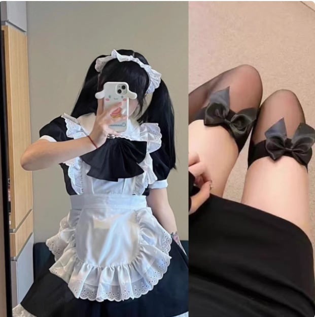 Japanski stil Lolita haljina-služavka za cosplay, pamuk-poliester smjesa, proljeće 2025