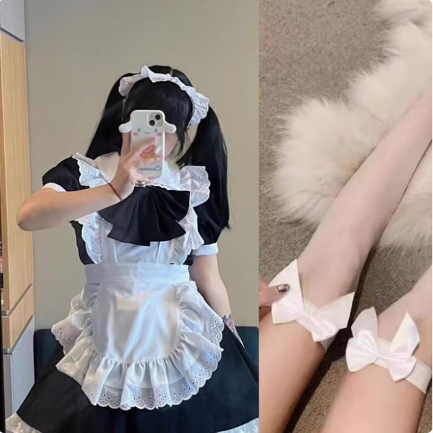 Japanski stil Lolita haljina-služavka za cosplay, pamuk-poliester smjesa, proljeće 2025
