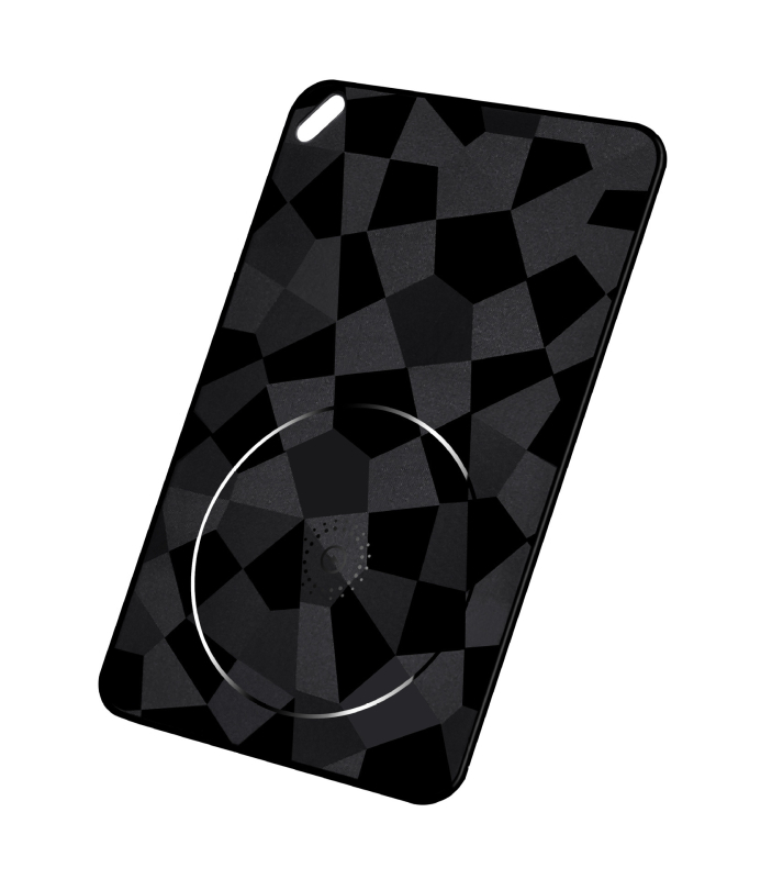 Duálny systém karty peňaženka – inteligentný hľadač predmetov (iOS/Android), 170mAh batéria, ABS/PC puzdro, rozmery 80×50×2.6mm, 11g, bezdrôtové nabíjanie