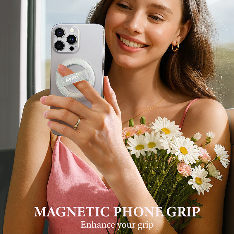 Joyroom Zs500 Suport magnetic pentru degetul inelar pentru telefon, din aliaj de aluminiu și silicon, reglabil și pliabil