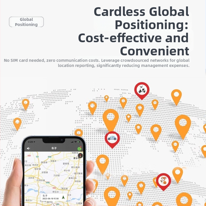 Inteligentný Bluetooth tracker proti strate pre iOS s lepiacim uchytením, PVC plášť, 18 g, 3-ročná výdrž batérie, cloudové úložisko