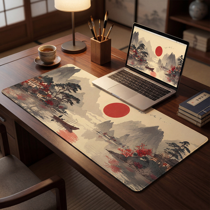 Офис подложка за бюро – гумена, антихлъзгаща, термопечат, национален стил