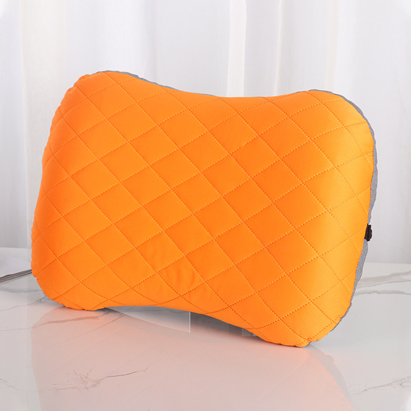 Napuhivački putnički jastuk — pravokutni, jednostavan i udoban; težina 180 g, model 169, OEM podrška; materijal: poliester vlakno i mješavina pamuka.