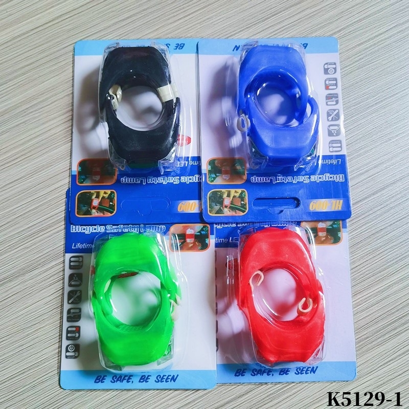 Lumină pentru bicicletă de munte, în formă de broscuță – a șasea generație, corp din silicon, lampă pentru ghidon și lampă spate cu efect strob, baterie 2032