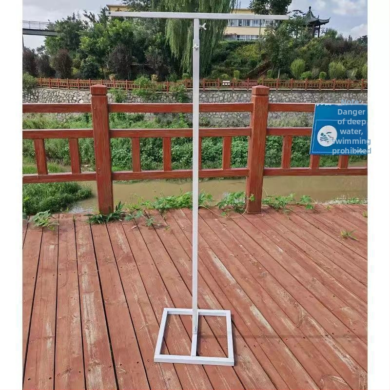 Železný teleskopický stĺp pozadia pre svadbu s gázy závesom, podstavec vo forme písmena T