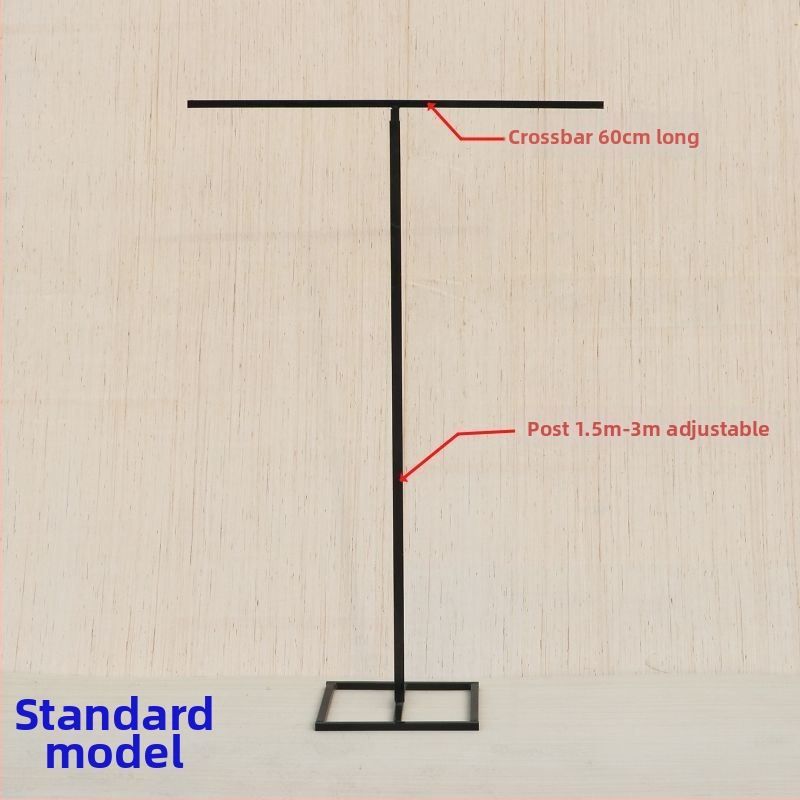Železný teleskopický stĺp pozadia pre svadbu s gázy závesom, podstavec vo forme písmena T