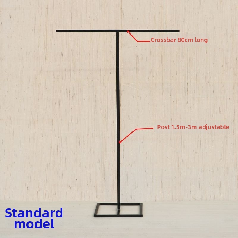Železný teleskopický stĺp pozadia pre svadbu s gázy závesom, podstavec vo forme písmena T