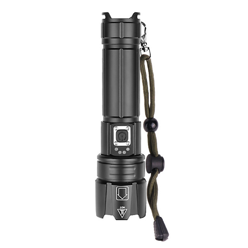 Adventurer lanternă LED din aliaj de aluminiu cu zoom optic, reîncărcabilă, 20W, rază de cel puțin 500 m