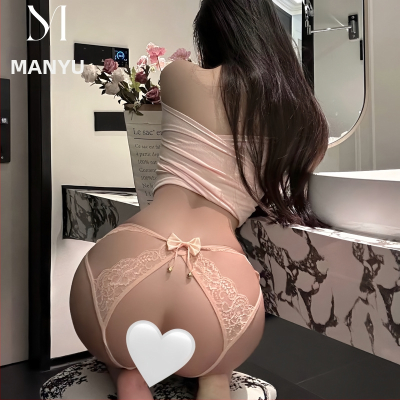 Ženske tangice, japanski stil, čipka, prozračni dizajn leptira, poliester 70-80%