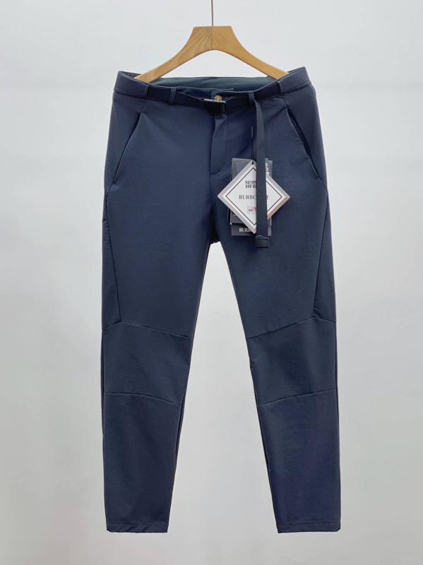 Pantaloni sport casual pentru bărbați, croială dreaptă, cu curea, talie medie, fermoar, amestec de nylon extensibil