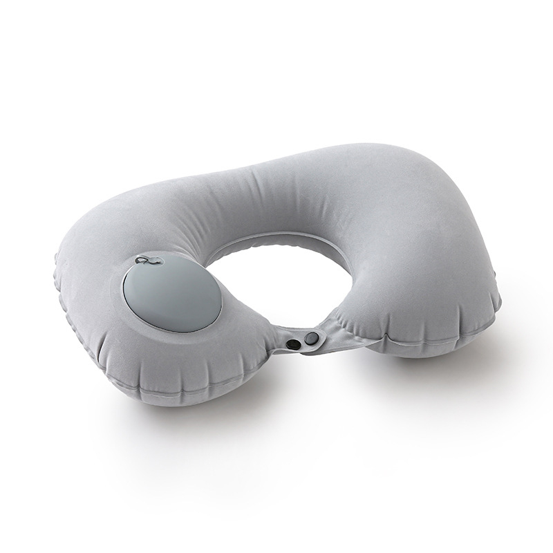 Pernă de călătorie tip U, gonflabilă, pliabilă și ușor de transport, umplută cu aer, potrivită pentru adulți, sub 0,5 kg