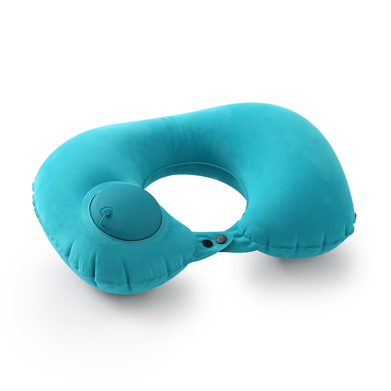 Pernă de călătorie tip U, gonflabilă, pliabilă și ușor de transport, umplută cu aer, potrivită pentru adulți, sub 0,5 kg