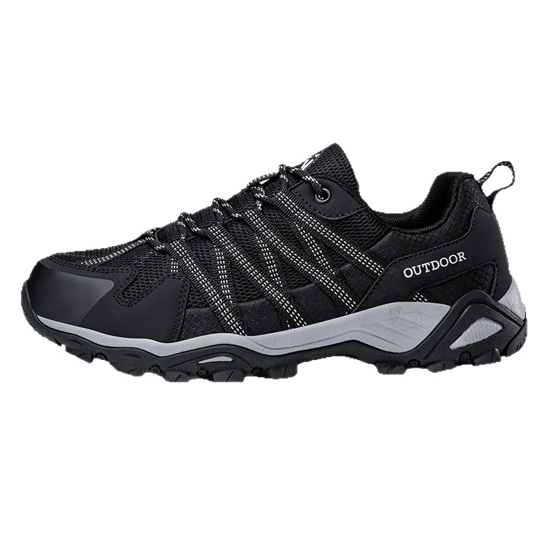 Pantofi de drumeție unisex, din plasă respirabilă, talpă din cauciuc rezistentă și talpă intermediară din cauciuc, gleznă joasă