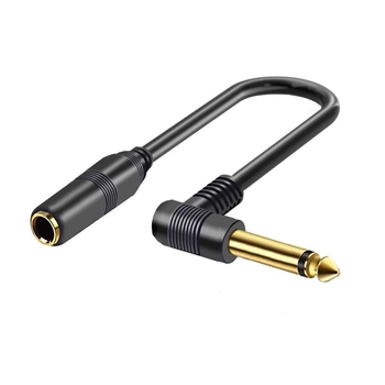 Kabl adaptor za mikrofon, kutni 6.3/6.35/6.5 mm mono priključak, zlatno-platinasto bakreno jezgro, bakreni vodic, CCC certificirano