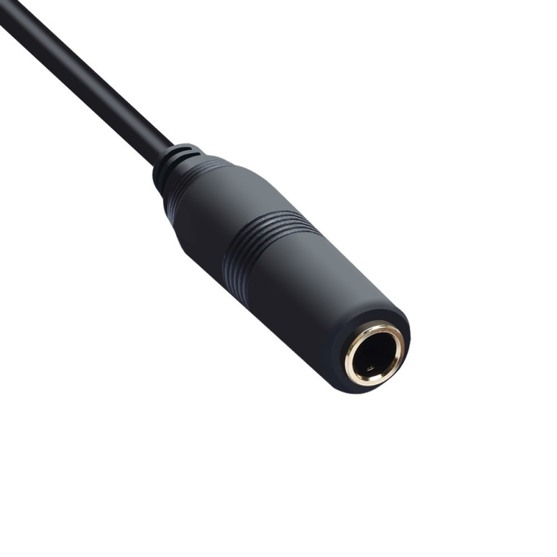 Kabl adaptor za mikrofon, kutni 6.3/6.35/6.5 mm mono priključak, zlatno-platinasto bakreno jezgro, bakreni vodic, CCC certificirano