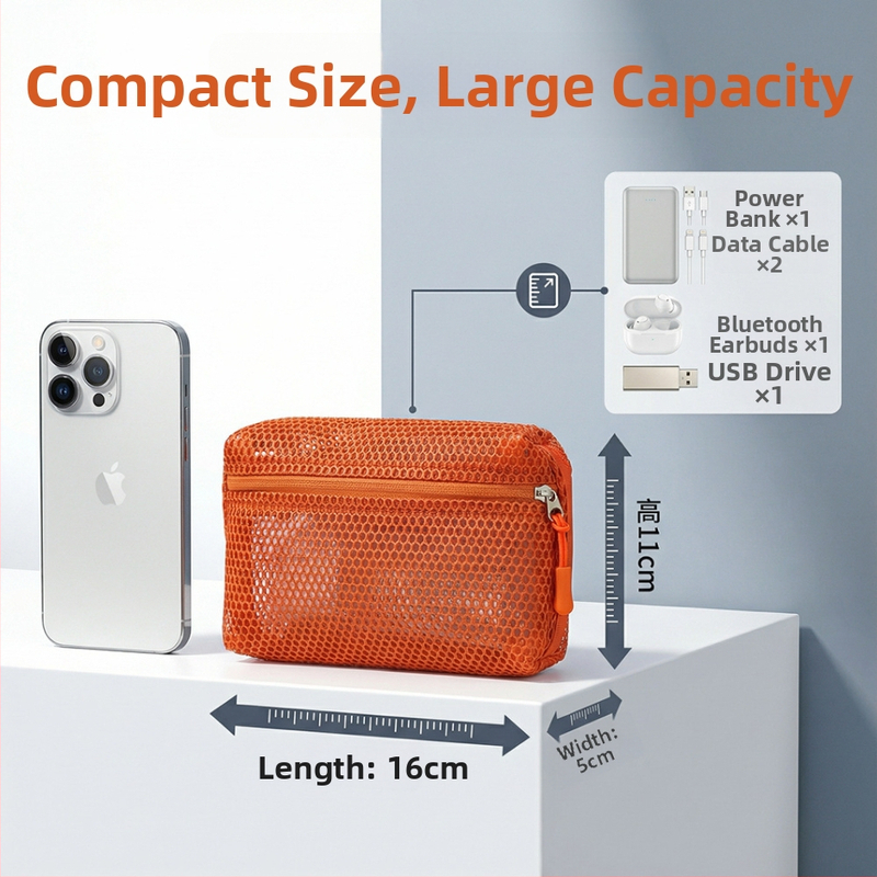 Torba za pohranu elektroničkih proizvoda, kubni oblik, model D-89, poliester, prijenosna, japanski stil