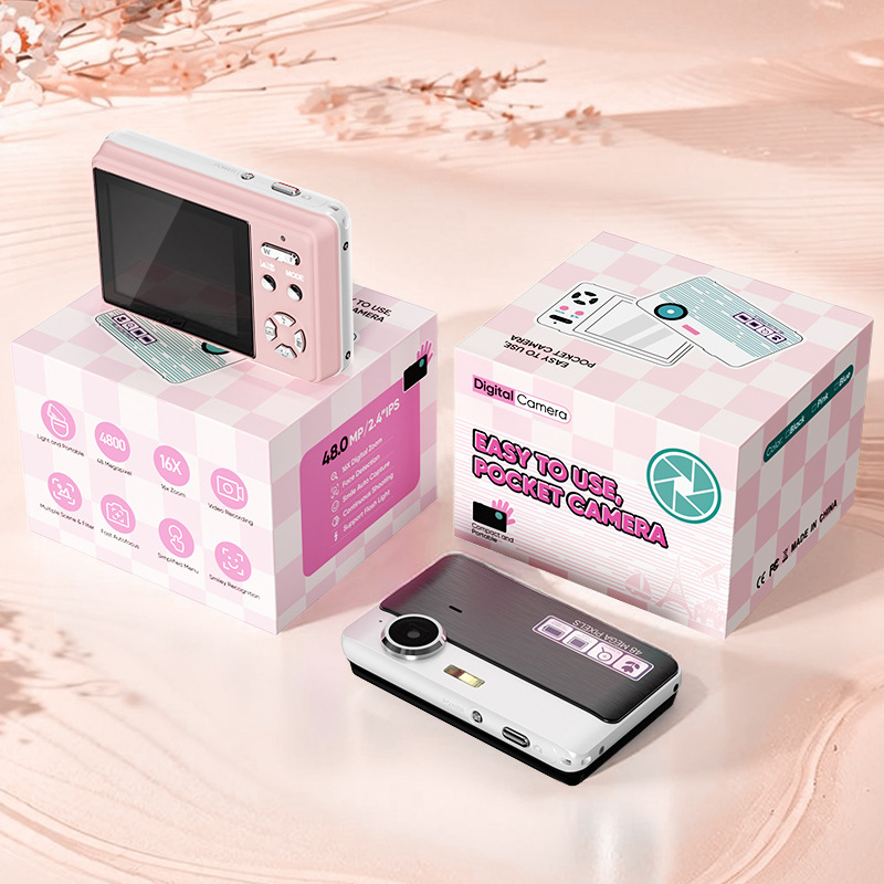 Amkov ψηφιακή κάμερα για αρχάριους (8 MP CMOS αισθητήρας, μέγιστη ανάλυση 24 MP, 2,4 ιντσών LCD, 16x ψηφιακό zoom, ηλεκτρονική σταθεροποίηση εικόνας)