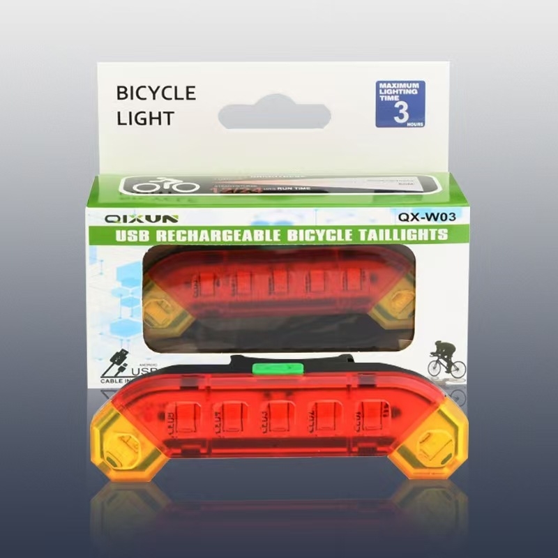 Kit de faruri spate pentru bicicletă de munte, încărcare USB, pentru plimbări nocturne Yihao