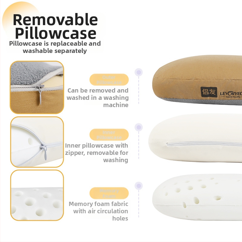 Jastuk od memorijske pjene, oblačasti minimalistički dizajn (Model LR-1204 • Debljina: 10 cm • Težina: 430 g • Materijal: memorijska pjena)