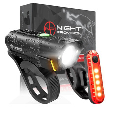 Set de iluminare pentru bicicletă: far frontal cu luminozitate înaltă, lumină de spate impermeabilă, design eficient din punct de vedere energetic pentru plimbări nocturne