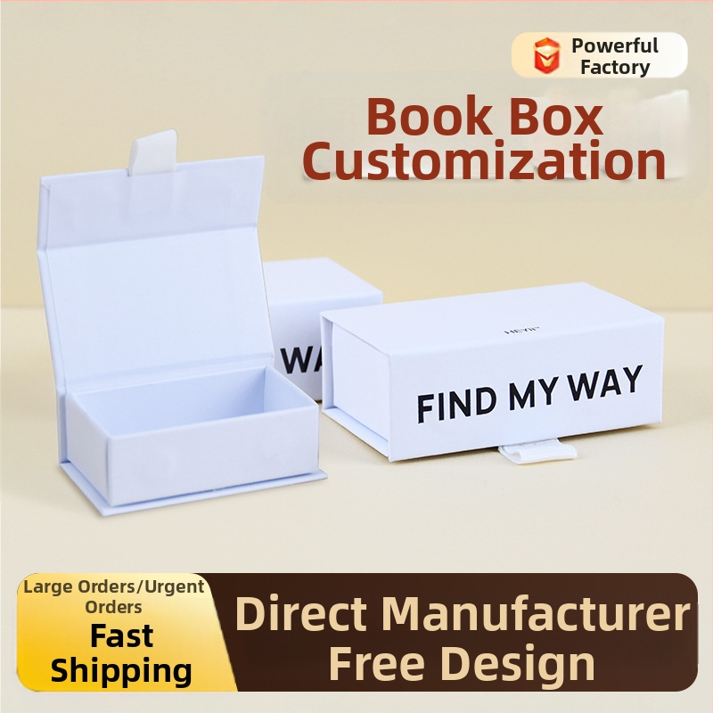 Kniha tvar box pre prispôsobiteľné podnikové darčekové balenie kozmetiky a elektroniky, magnetické zapínanie, 250 gsm papier, tlač loga, embossing a UV tlač