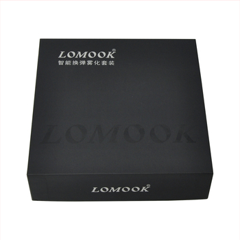 Krabica na balenie elektronických výrobkov s vnútorným zásobníkom, víčkom a spodným krytom — prispôsobiteľná, z papiera/kartónu, krabica s horným a spodným krytom, tlač loga, flokovanie, ofsetový tlač a strieborný horúci raz