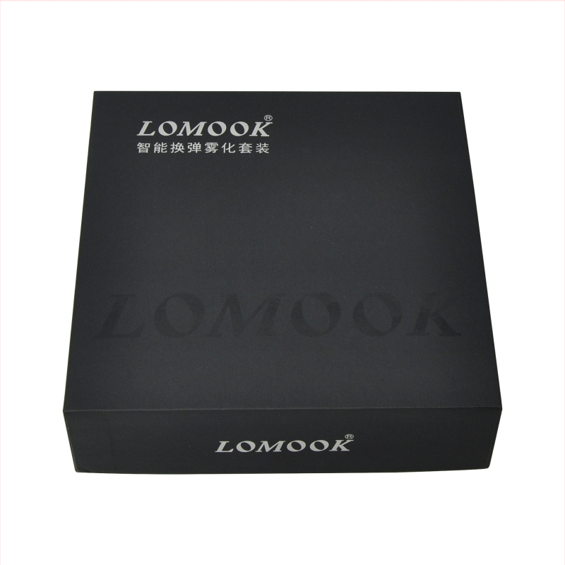 Krabica na balenie elektronických výrobkov s vnútorným zásobníkom, víčkom a spodným krytom — prispôsobiteľná, z papiera/kartónu, krabica s horným a spodným krytom, tlač loga, flokovanie, ofsetový tlač a strieborný horúci raz