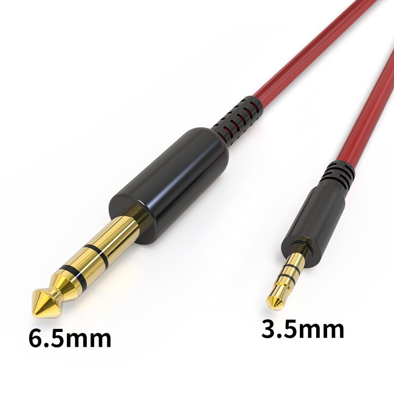 Cablu audio 3,5 mm la 6,5 mm, conductori din cupru, conectori placați cu aur
