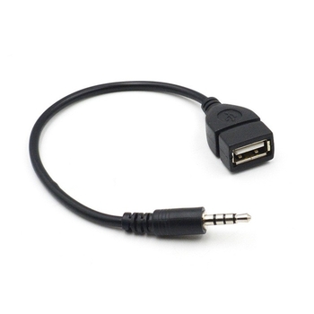 Adaptor USB către 3,5 mm AUX pentru mașină și date iPod; cablu de conversie audio, nucleu din cupru, placare nichel.
