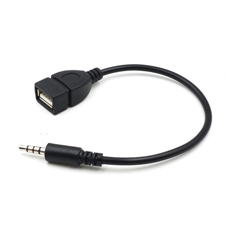 Adaptor USB către 3,5 mm AUX pentru mașină și date iPod; cablu de conversie audio, nucleu din cupru, placare nichel.