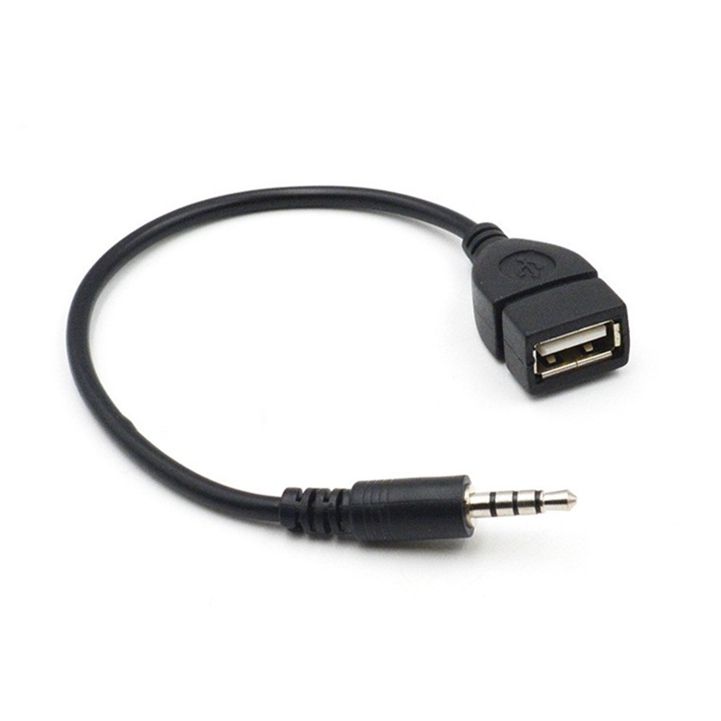 Adaptor USB către 3,5 mm AUX pentru mașină și date iPod; cablu de conversie audio, nucleu din cupru, placare nichel.