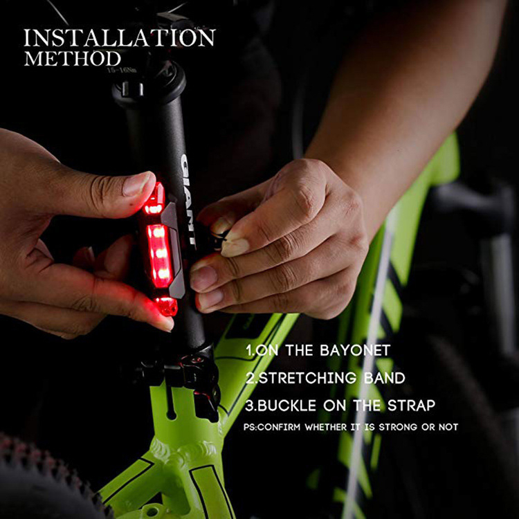 Licheng lumină USB reîncărcabilă pentru bicicletă, față și spate, cu laser pentru biciclete de munte