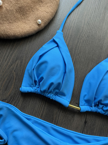 Bikini set, jedne boje, otvorena leđa, s jastučićima za grudi, najlon 80/20, 120 g/m²; za odrasle žene
